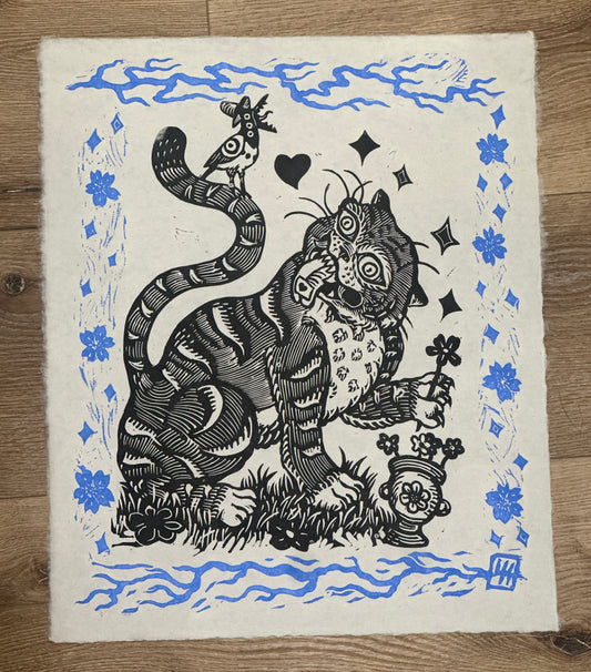 Derpy Linocut Print