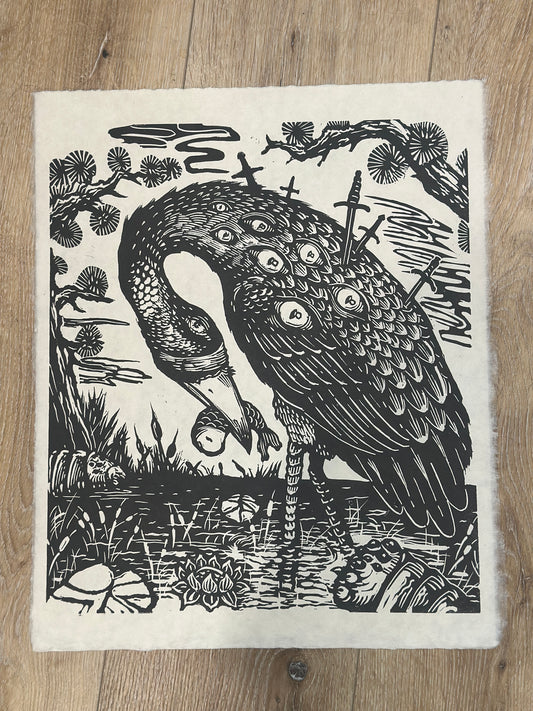 Blind Ambition Linocut Print