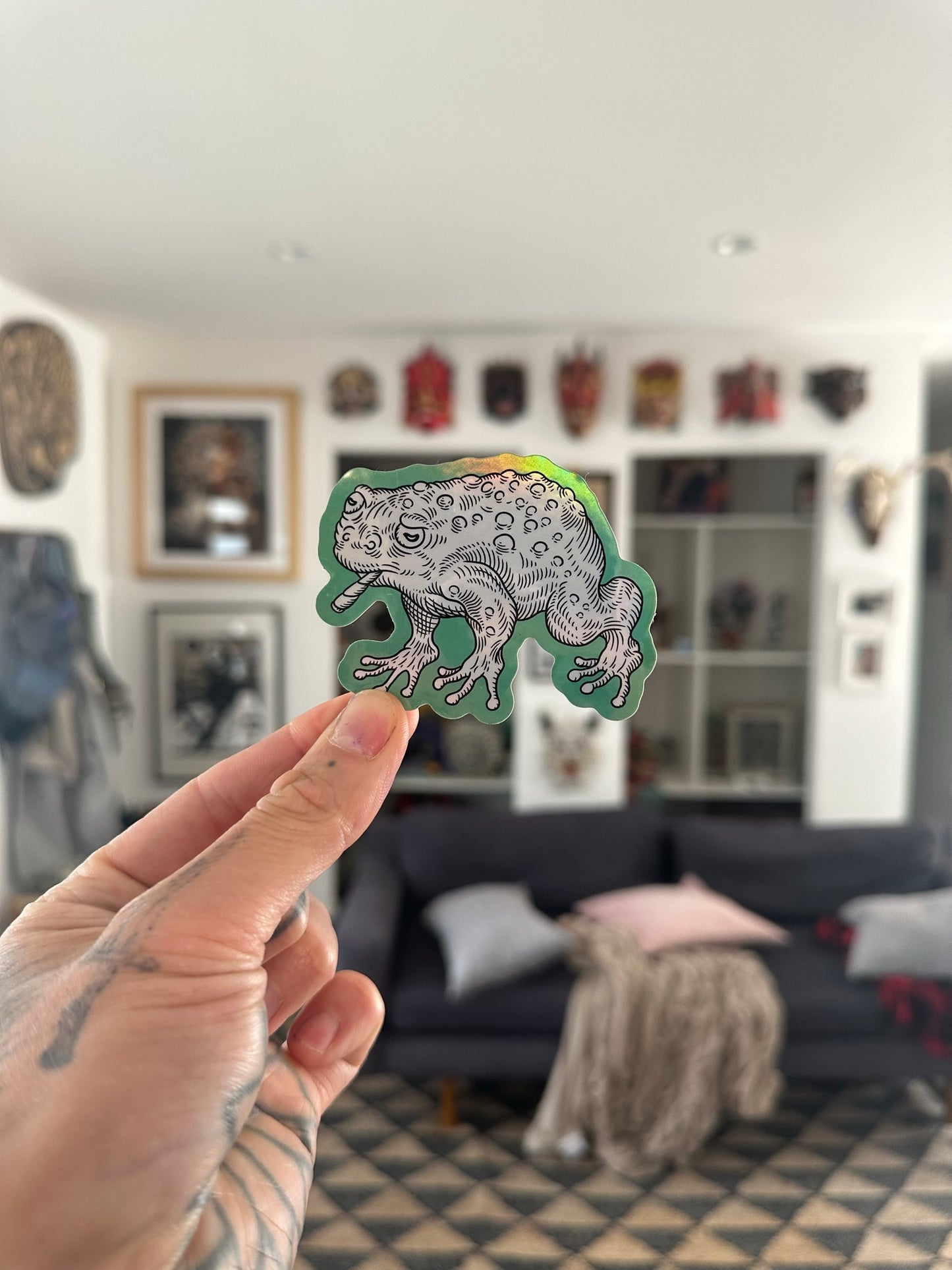Smoking Toad Sticker