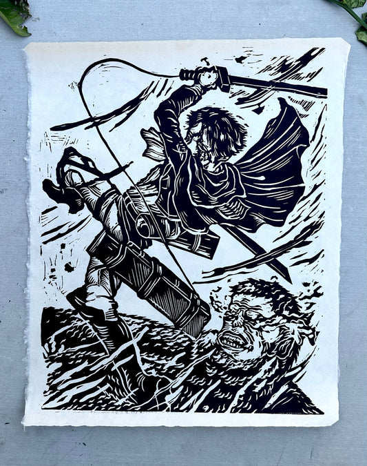 Levi vs Beast Titan print