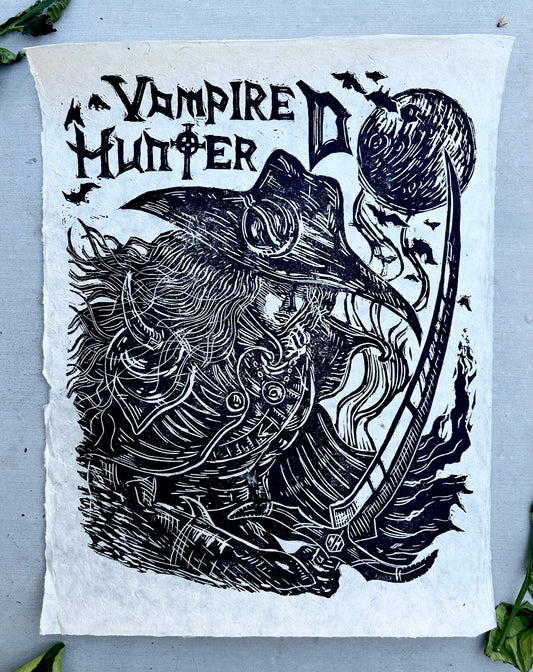Vampire Hunter D Linocut Print