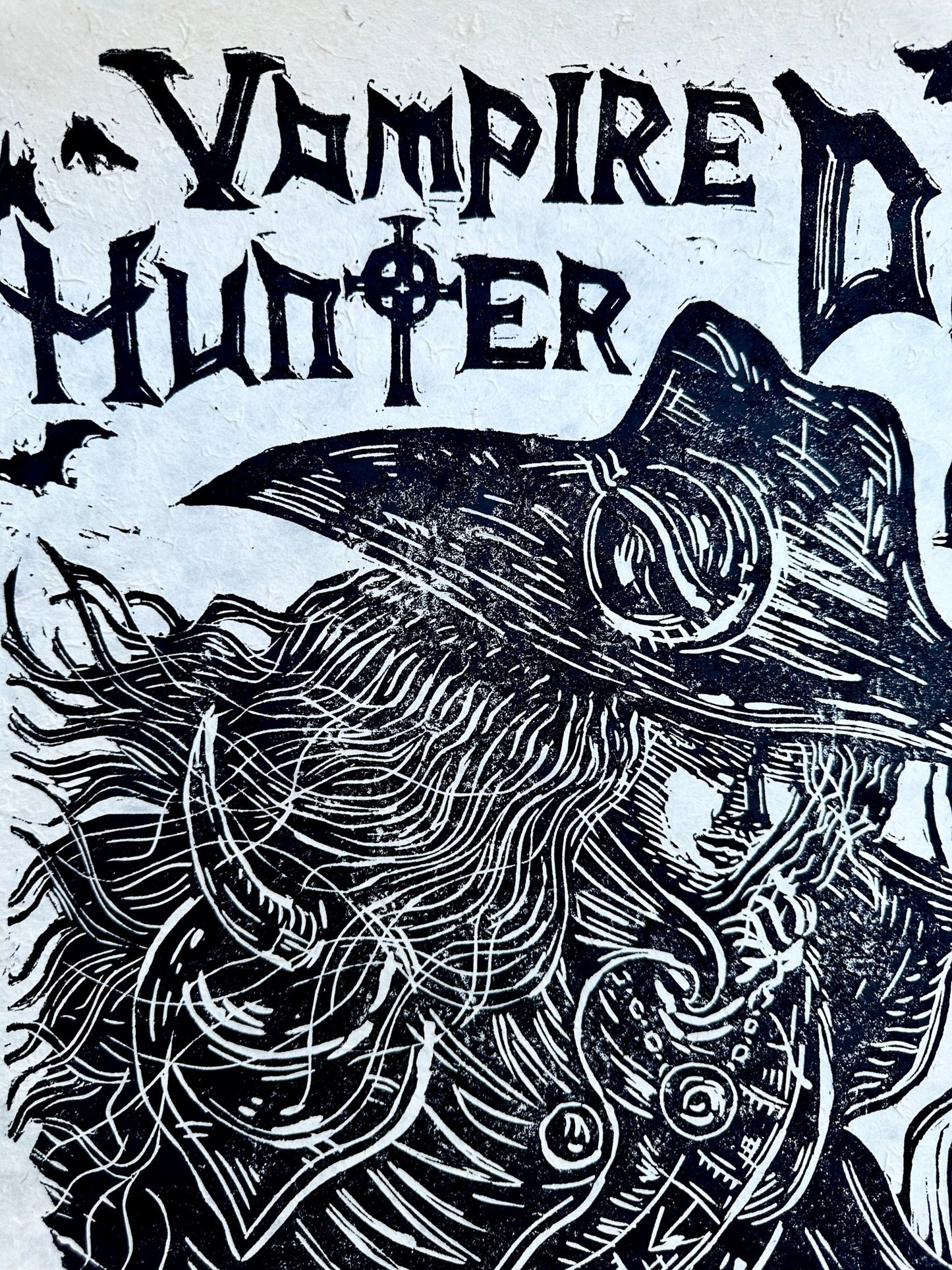 Vampire Hunter D Linocut Print