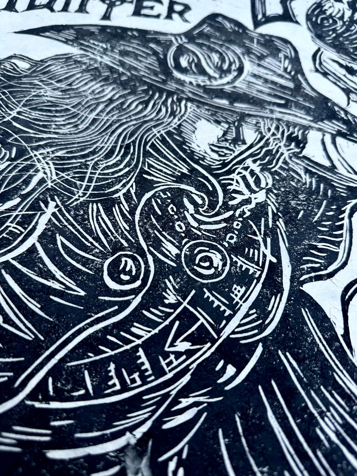 Vampire Hunter D Linocut Print