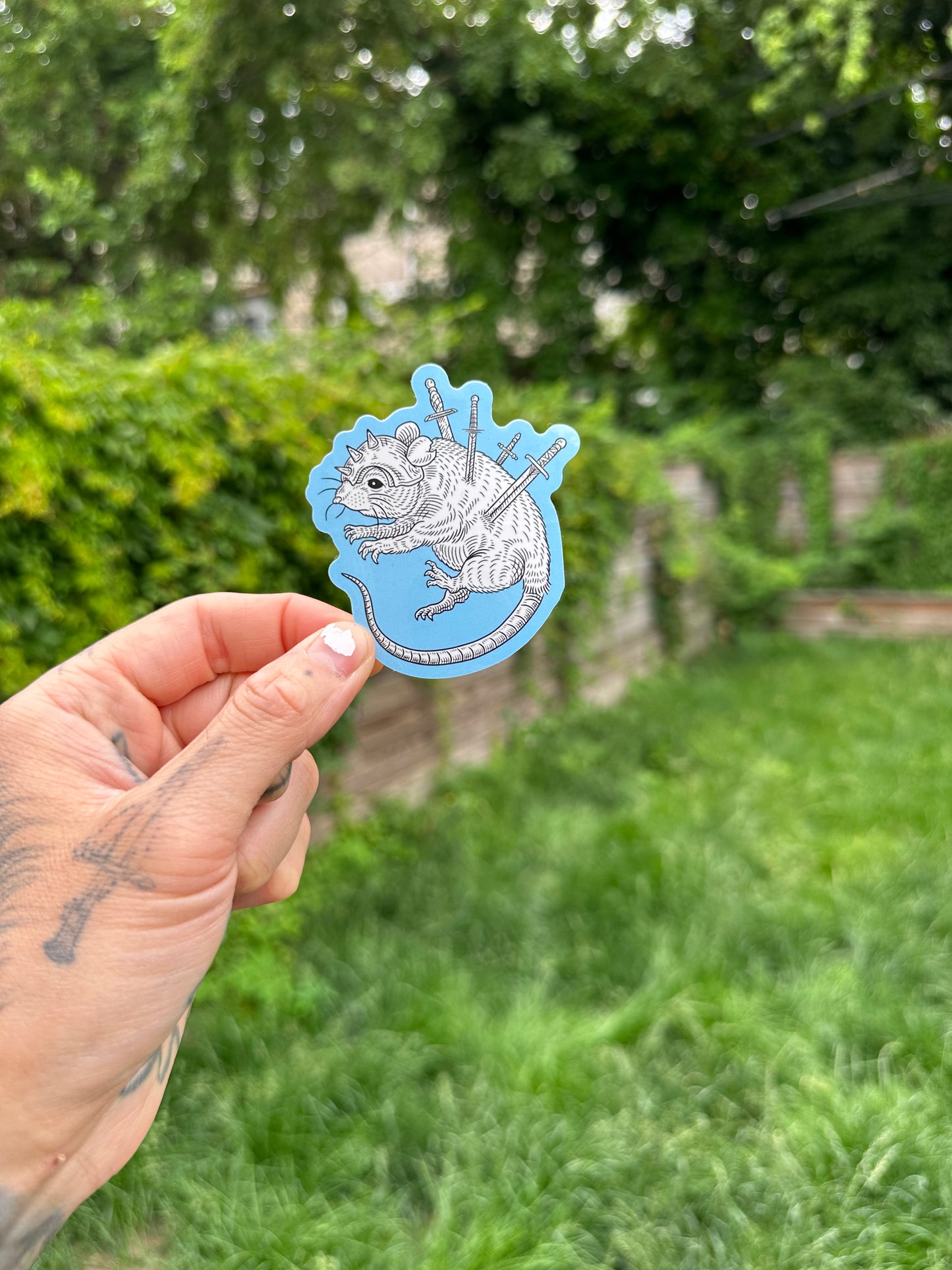 Warrior Mouse sticker