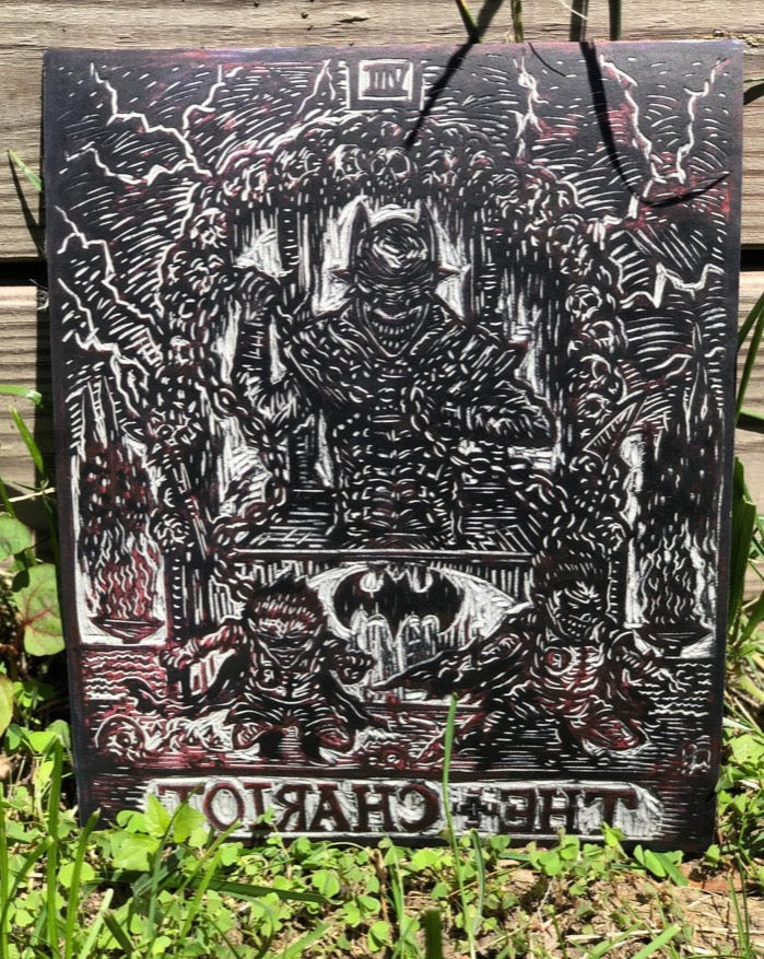 The Chariot x The Batman Who Laughs Tarot