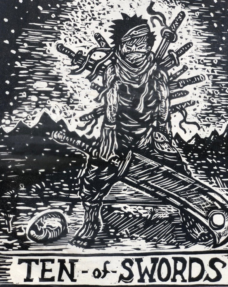 Ten of Swords x Zabuza Tarot