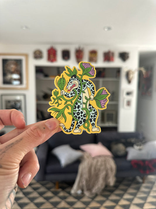 Mayan Jaguar Sticker