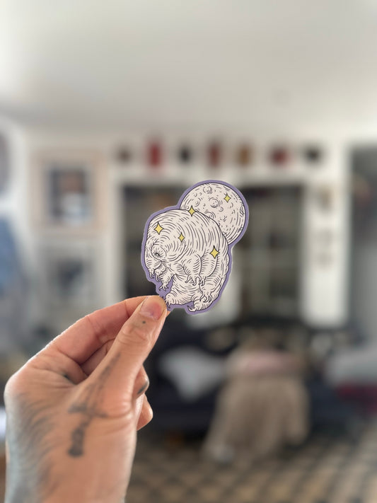 Tardigrade in Space Sticker